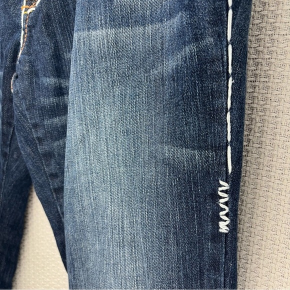 Vtg Laguna Beach Jeans Co Dark Women's Size 27- Y2K Embellished Crosses 2000’s - Picture 6 of 12